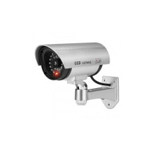 „iWear IR1 CCTV“ lauko namų apsaugos kamera su mirksinčia raudona šviesa, 2 x AA baterijos, sidabrinė