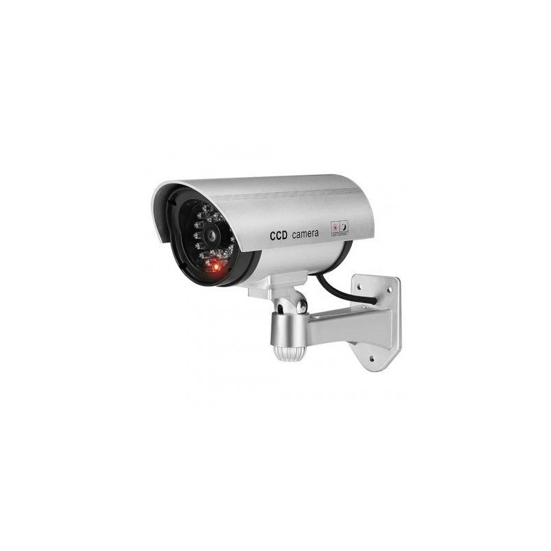 „iWear IR1 CCTV“ lauko namų apsaugos kamera su mirksinčia raudona šviesa, 2 x AA baterijos, sidabrinė