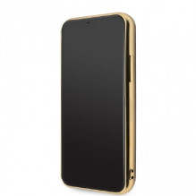 „Guess“ Apple iPhone 11 Pro PC / TPU tamsiai smėlio spalvos, šviečiantis aukso mėlynumo spalva „Guess“ Apple iPhone 11 Pro PC / TPU tamsiai smėlio spalvos, šviečiantis aukso mėlynumo spalva
