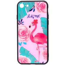 Evelatus Apple iPhone 7 / 8 / SE 2020 dėklas su paveikslėliu ir Flamingo Party logotipu
