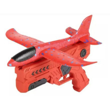 Kiddyz Styrofoam Airplane Gun Launcher with Glider Plane Durable Lightweight Toy