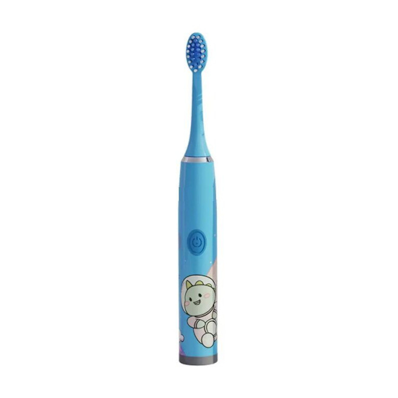 Kiddyz T1 Electric Sonic Toothbrush Kids 3 to 12 Years USB rechargeable (1 extra head) Blue