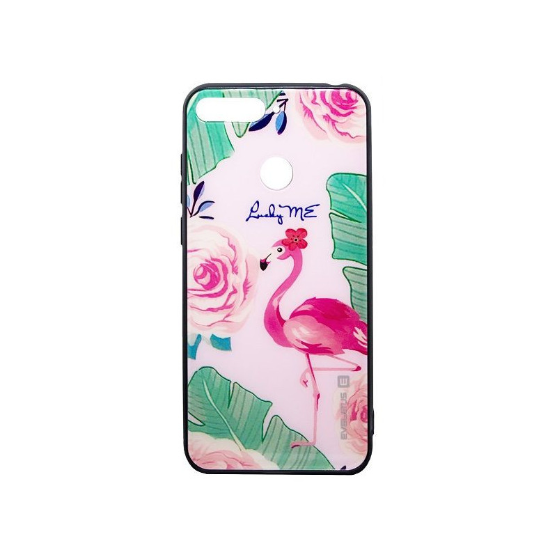 „Evelatus Huawei Y6 2018“ stiklinis dėklas „Flamingo Party“