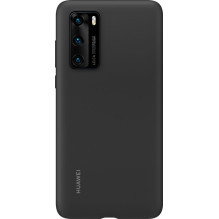 Huawei P40 silikoninis dėklas, juodas