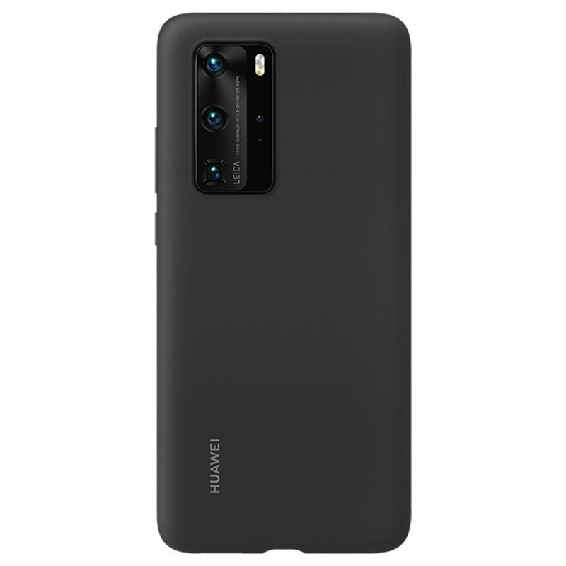 Huawei P40 Pro silikoninis dėklas, juodas