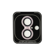 Guess Apple iPhone 16 / 16 Plus Fixed Glliter Protective Lens Pink Guess Apple iPhone 16 / 16 Plus Fixed Glliter Protective Lens Pink