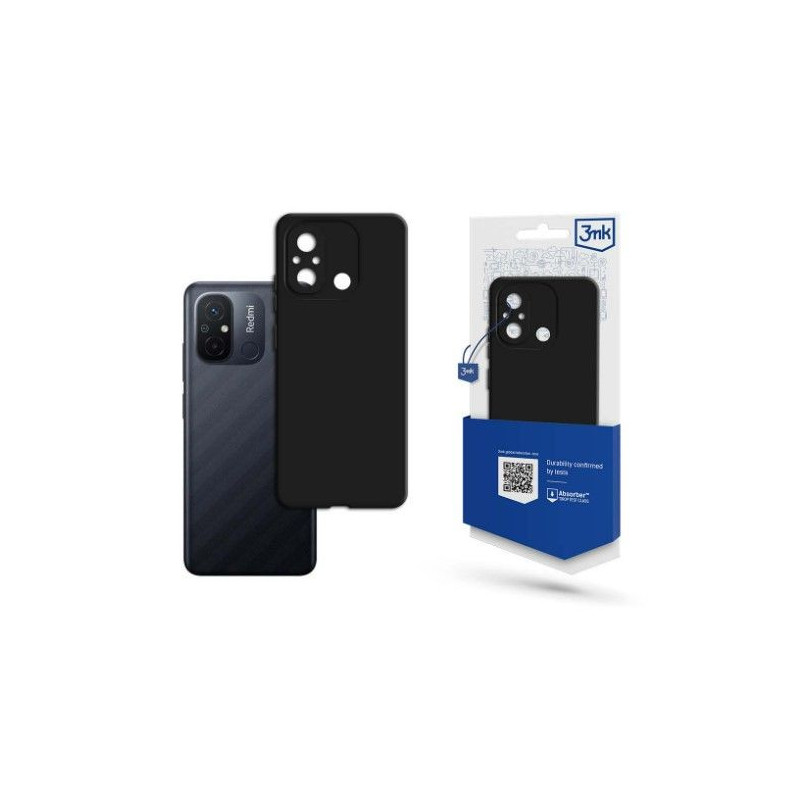 3MK Xiaomi Redmi 12C matinis dėklas, juodas