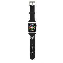 Karl Lagerfeld Apple Watch 38 / 40 / 41 mm „Choupette“ galvos formos laikrodžio dirželis, juodas Karl Lagerfeld Apple Watch 38 / 40 / 41 mm „Choupette“ galvos formos laikrodžio dirželis, juodas