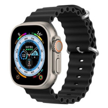 Dux Ducis Apple Silicone Strap for Apple Watch 42 / 44 / 45 / 46 / 49MM Black