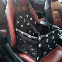 iLike Small Dog & Cat Car Travel Carrier Waterproof & Foldable Black Paw Print iLike Small Dog & Cat Car Travel Carrier Waterproof & Foldable Black Paw Print