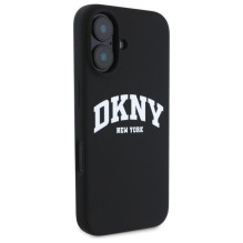 DKNY DKNY silikoninis baltas spausdinto logotipo „MagSafe iPhone 16“ dėklas – juodas DKNY DKNY silikoninis baltas spausdinto logotipo „MagSafe iPhone 16“ dėklas – juodas