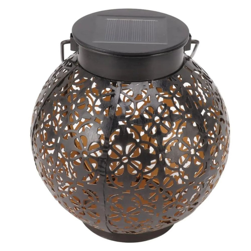 „Elight Garden Decor“ saulės energija varomas IP65 LED retro stiliaus pakabinamas šviestuvas su tamsos jutikliu (15 x 15