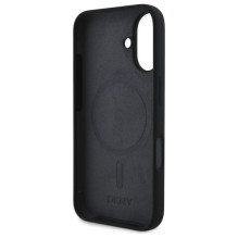 DKNY DKNY Silicone White Printed Logo MagSafe iPhone 16 Case - Black