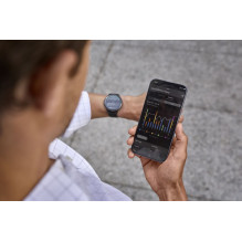 Garmin Venu 4 - 45mm, Slate with Black Silicone Band sports watch