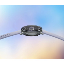 „Garmin Venu 4“ – 41 mm, sidabrinis su žydros spalvos silikoniniu dirželiu sportinis laikrodis