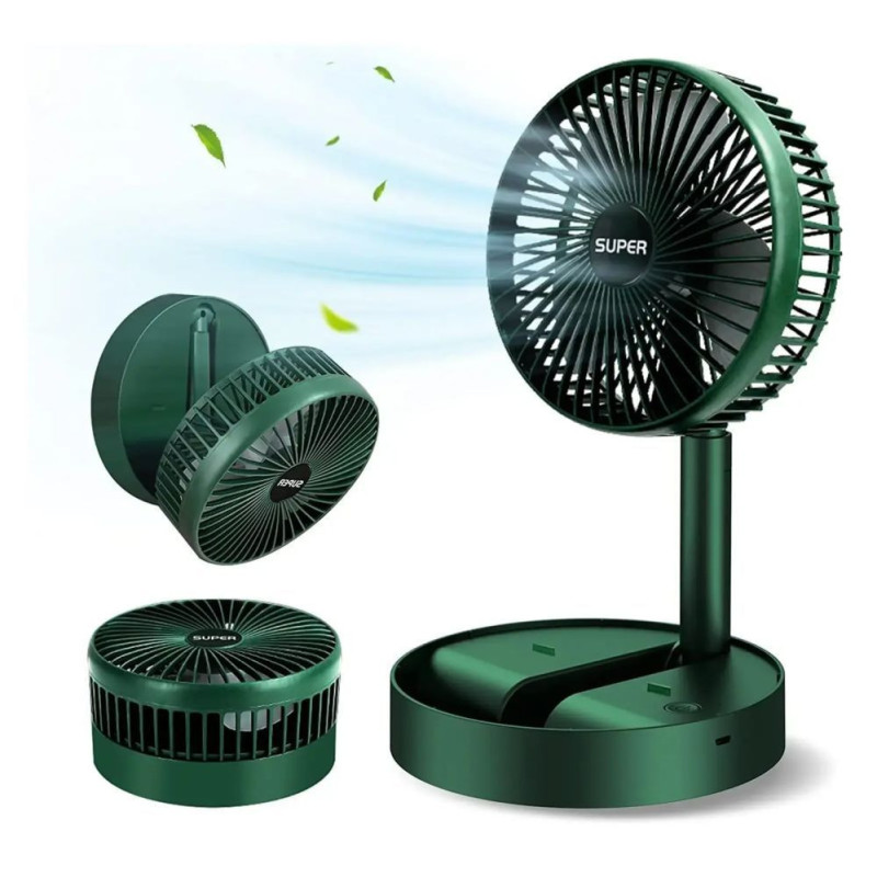 IVY Mini Foldable Fan with Telescopic Stand USB Powered Table Fan Adjustable Height