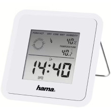 Hama Borneo Thermometer and Hygrometer, Digital, For Indoors White