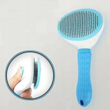 iLike Pet Smart Pet Comb for Dogs &amp; Cats Soft Silicone De-shedding Brush for 15-25 mm Fur