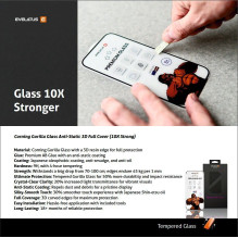„Evelatus Samsung Galaxy S25 Edge Corning Gorilla Glass“ antistatinis 3D pilnas dangtelis, 10 kartų tvirtesnis