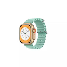 „iWear S1“ griovelių minkštas silikoninis 20 mm dirželis, skirtas „Apple Watch 49mm / 45mm / 44mm / 42mm“, šviesiai žali „iWear S1“ griovelių minkštas silikoninis 20 mm dirželis, skirtas „Apple Watch 49mm / 45mm / 44mm / 42mm“, šviesiai žali