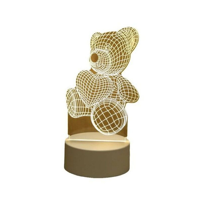 „Elight ILU“ 3D iliuzijos LED naktinė lempa su futbolo kamuoliu, įvairiaspalvė šviesa (25 x 15 cm), maitinama USB
