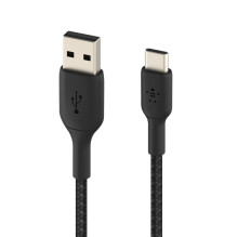Belkin BOOST CHARGE USB-A to USB-C Cable, Braided, 2M Black Belkin BOOST CHARGE USB-A to USB-C Cable, Braided, 2M Black