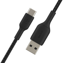 Belkin BOOST CHARGE USB-A to USB-C Cable, Braided, 2M Black Belkin BOOST CHARGE USB-A to USB-C Cable, Braided, 2M Black