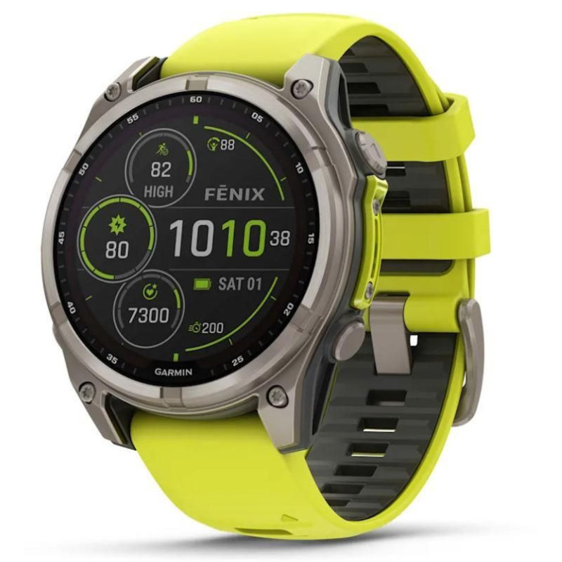 „Garmin“ išmanusis laikrodis „Fenix 8 SAPP. SOLAR“ / geltonas 010-02906-21