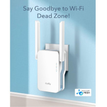 Cudy RE1200 MeshFlex AC1200 WiFi Mesh Repeater Dual Band AP Mode WPS Signal Light Cudy App White