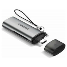 Ugreen UGREEN USB-C kortelių skaitytuvas TF / SD kortelių skaitytuvui, pilkas