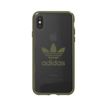 „Adidas“ Apple iPhone X / Xs OR skaidrus dėklas, žalias