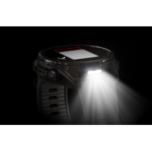 „Garmin Fenix 8“ – 43 mm, AMOLED safyrinis ekranas, anglies pilkumo DLC titano spalvos su juodu / akmenėlio pilkumo sili