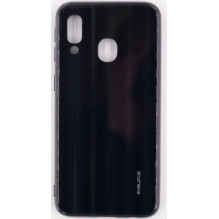 Evelatus Samsung A40 Water Ripple Full Color Electroplating Tempered Glass Black