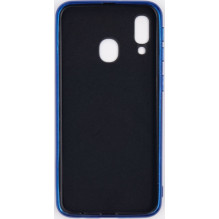 „Evelatus Samsung Galaxy A40“ vandens spalvos, galvanizuoto grūdinto stiklo mėlynas dėklas