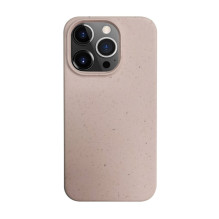 iLike Apple iPhone 14 Pro Silicone plastic case Eco Print Design Beige