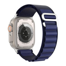 „Dux Ducis“ sportinė apyrankė su sagtimi, skirta „Apple Watch 42 / 44 / 45 / 46 / 49 mm“, tamsiai mėlyna „Dux Ducis“ sportinė apyrankė su sagtimi, skirta „Apple Watch 42 / 44 / 45 / 46 / 49 mm“, tamsiai mėlyna