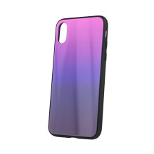 iLike Apple iPhone XR Aurora Glass dėklas rožinės-juodos spalvos iLike Apple iPhone XR Aurora Glass dėklas rožinės-juodos spalvos