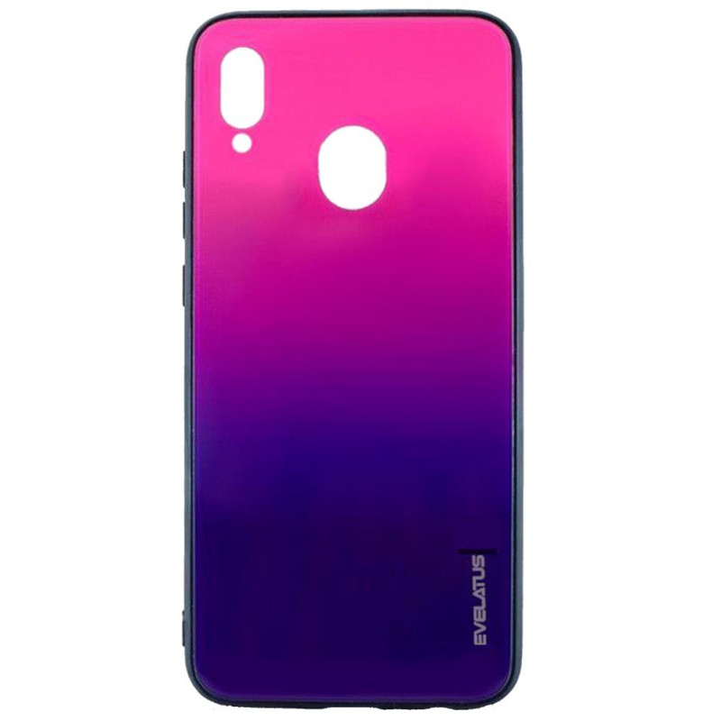 „Evelatus Samsung Galaxy A40“ grūdinto stiklo dėklas su vandens bangavimo gradiento spalva, apsaugantis nuo sprogimo, ro