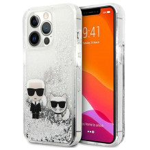 Karl Lagerfeld Apple iPhone 13 Pro Liquid Glitter Choupette Case Silver Karl Lagerfeld Apple iPhone 13 Pro Liquid Glitter Choupette Case Silver
