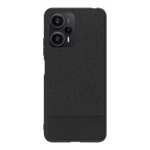 iLike Xiaomi Redmi Note 12 / Poco X5 Plastic Leather Back Cover Black iLike Xiaomi Redmi Note 12 / Poco X5 Plastic Leather Back Cover Black