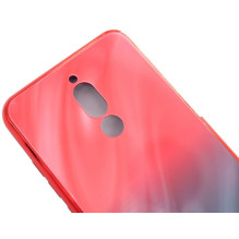 Evelatus Xiaomi Redmi 8 Water Ripple Gradient Color Anti-Explosion Tempered Glass Case Gradient Red-Black