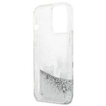 Karl Lagerfeld Apple iPhone 13 Pro Liquid Glitter Choupette Case Silver Karl Lagerfeld Apple iPhone 13 Pro Liquid Glitter Choupette Case Silver