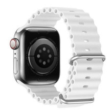 „Dux Ducis“ silikoninis „Apple Watch“ dirželis, skirtas „Apple Watch 42 / 44 / 45 / 46 / 49 mm“, baltas
