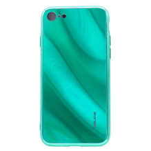 Evelatus Apple iPhone 7 / 8 Water Ripple Full Color Electroplating Tempered Glass Green