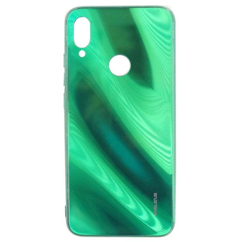 „Evelatus Xiaomi Note 7“ vandens bangavimo grūdinto stiklo dėklas, žalias, spalvotas, galvanizuoto stiklo