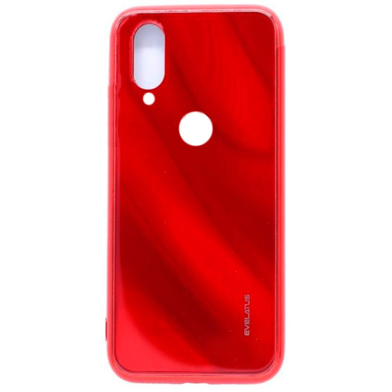 „Evelatus Xiaomi Redmi 7“ vandens spalvos, galvanizuoto grūdinto stiklo, raudonas dėklas