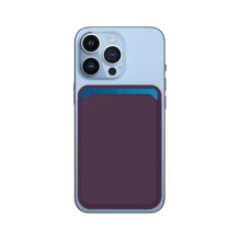 „Evelatus“ universali „iPhone“ odinė piniginė su „MagSafe“ smeigtuku, tamsiai violetinė „Evelatus“ universali „iPhone“ odinė piniginė su „MagSafe“ smeigtuku, tamsiai violetinė