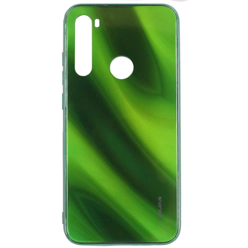 „Evelatus Xiaomi Redmi Note 8“ / „Redmi Note 8 2021“ grūdinto stiklo dėklas su vandens bangavimu, žalias, galvanizuoto s