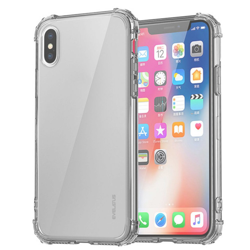 „Evelatus Xiaomi Redmi Note 8 / Redmi Note 8 2021“ karinis smūgiams atsparus silikoninis dėklas TPU juodas