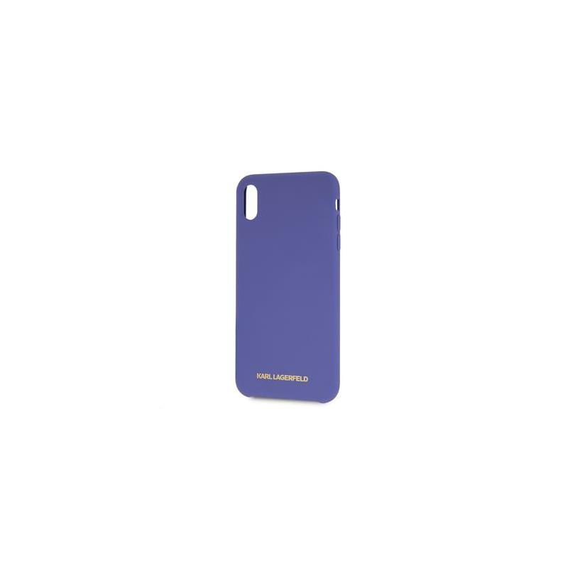 Karl Lagerfeld Apple iPhone XS Max Gold Logo Silicone Case Violet
